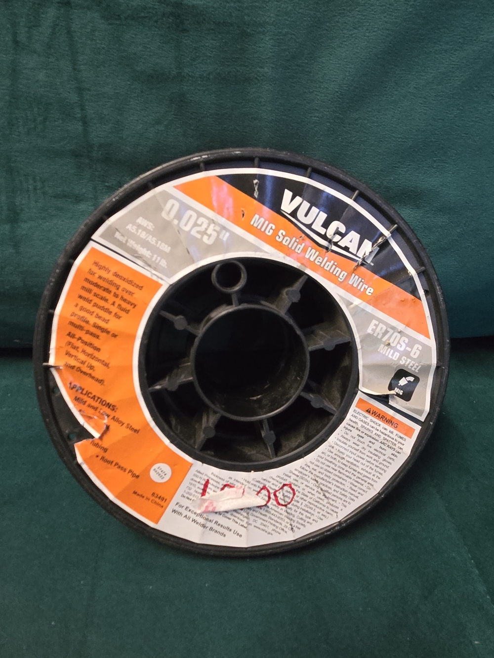 Vulcan Orange MIG Solid Welding Wire Reel - 0.025"